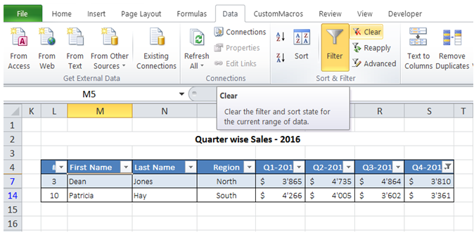 excel filter with condition