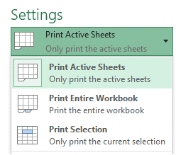 excel printing a worksheet