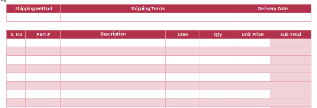 free excel purchase order template