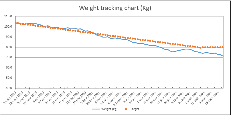 weight tracker excel